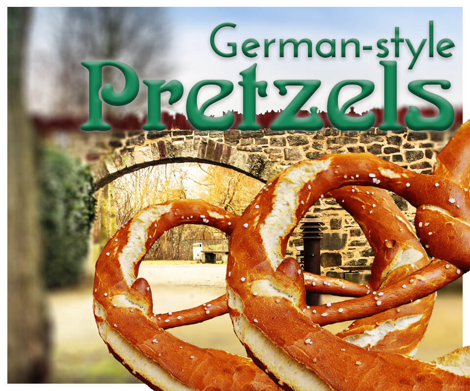 composition of German styles pretzels